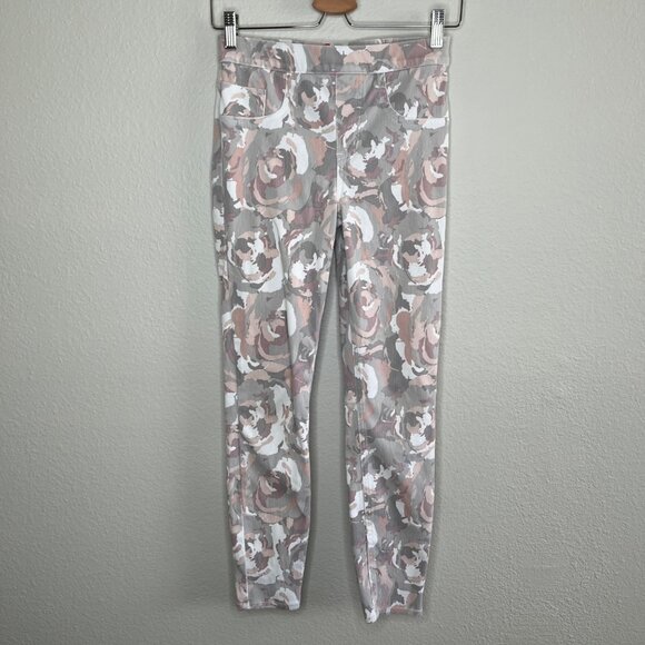 Spanx Womens Jean-ish Ankle Leggings Gray Floral Print Size S - Picture 2 of 14